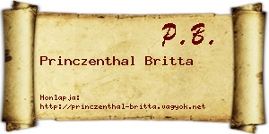 Princzenthal Britta névjegykártya